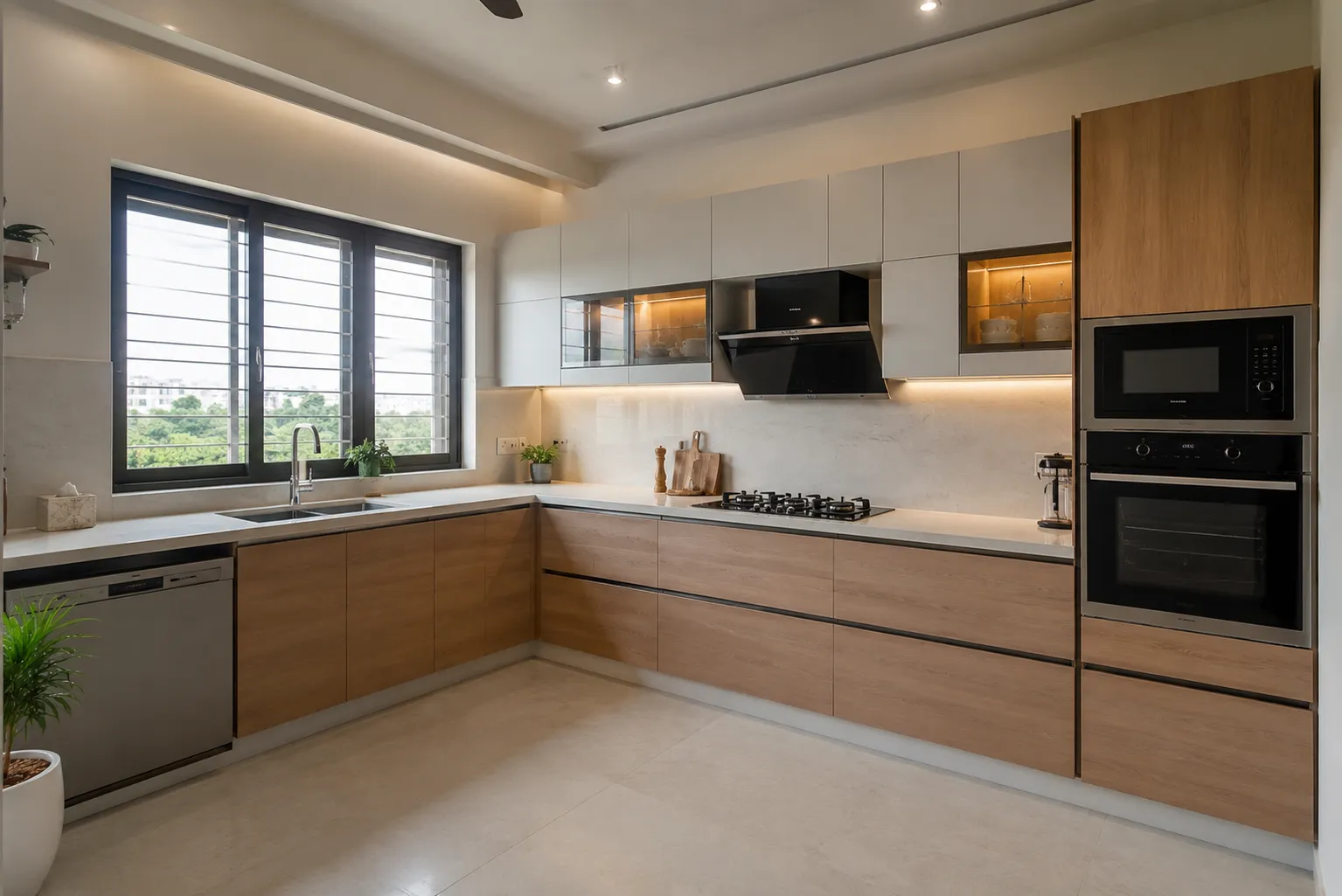 L-Shaped Kitchen in Lucknow